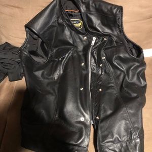 100% leather vest